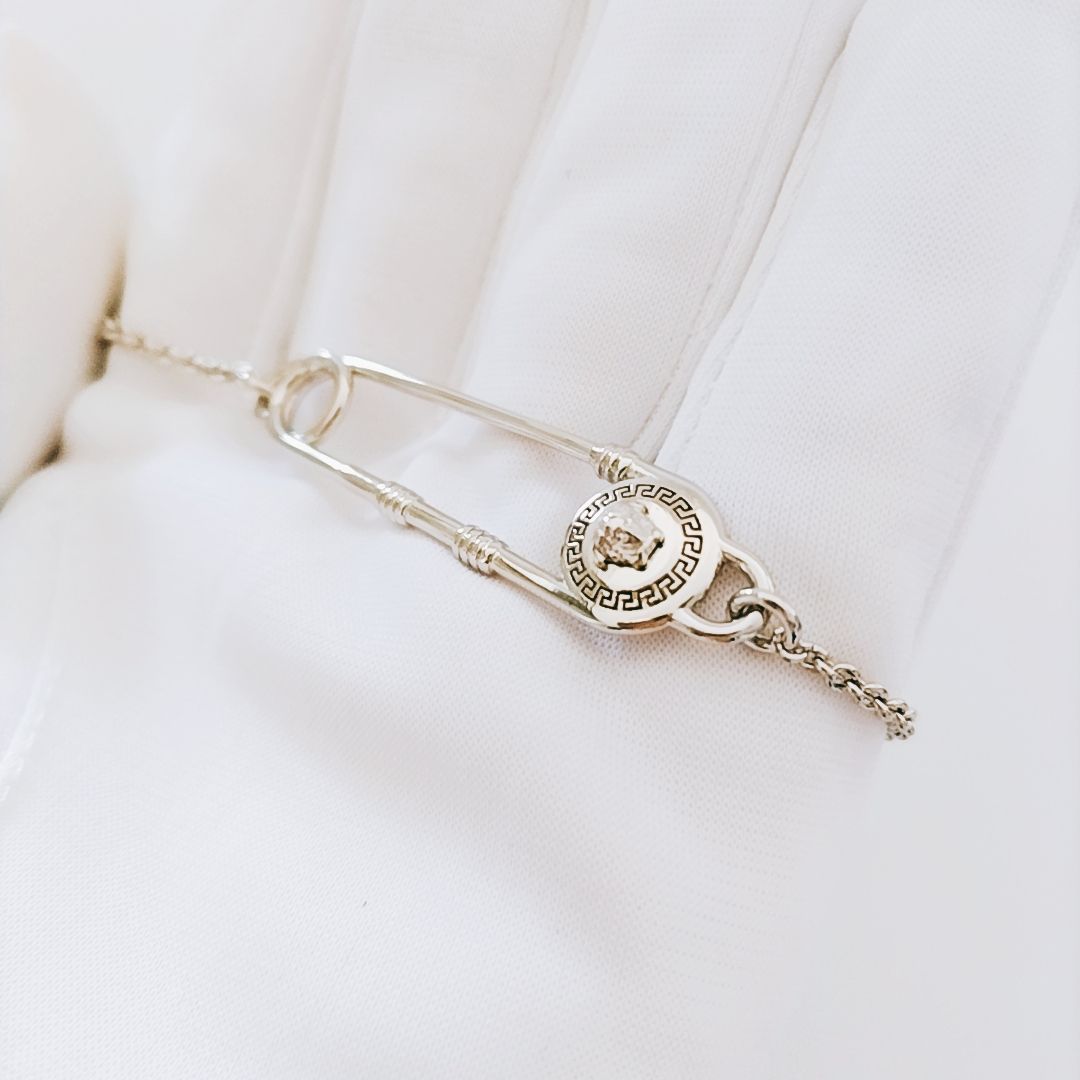 新品未使用】VERSACE セーフティピン ブレスレット チェーン