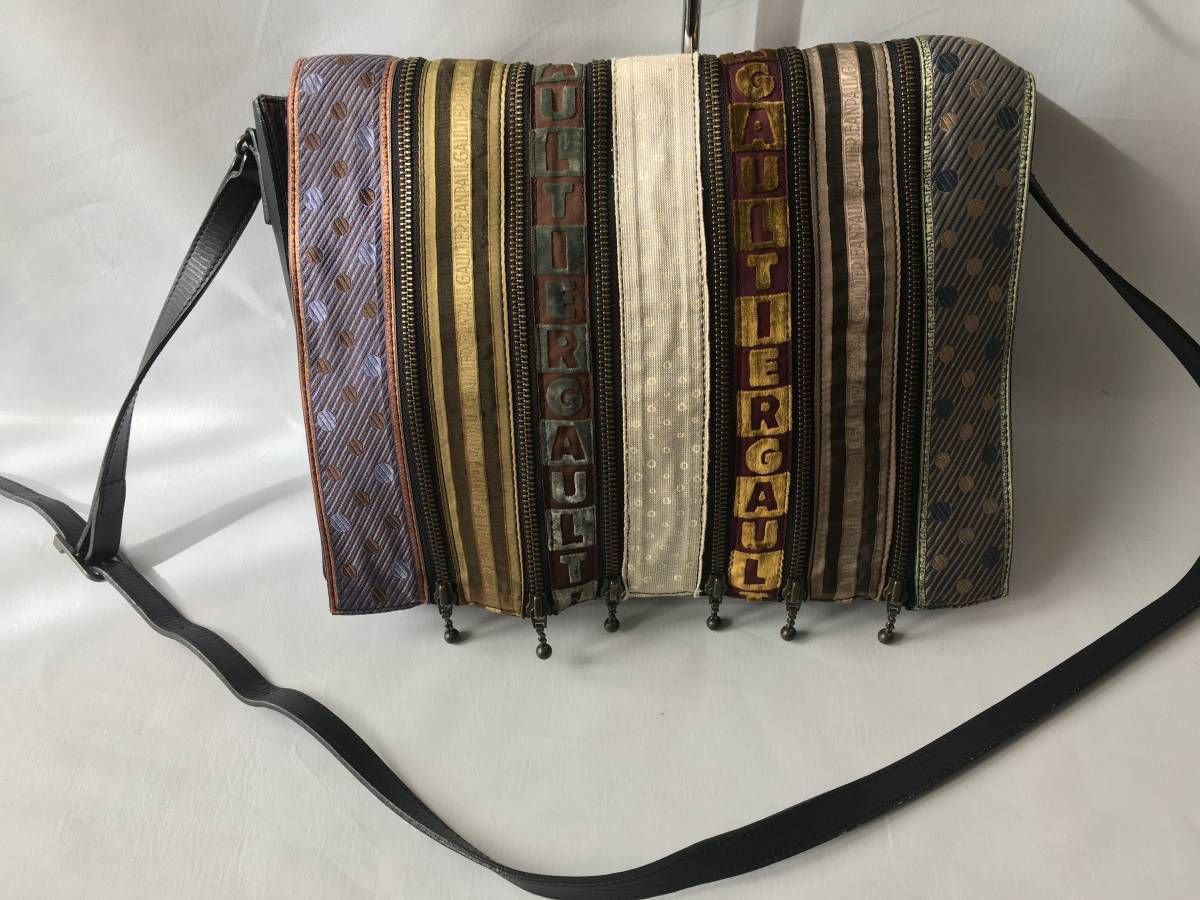 美品 JEAN PAUL GAULTIERジャンポール・ゴルチエ パッチワーク ジップ