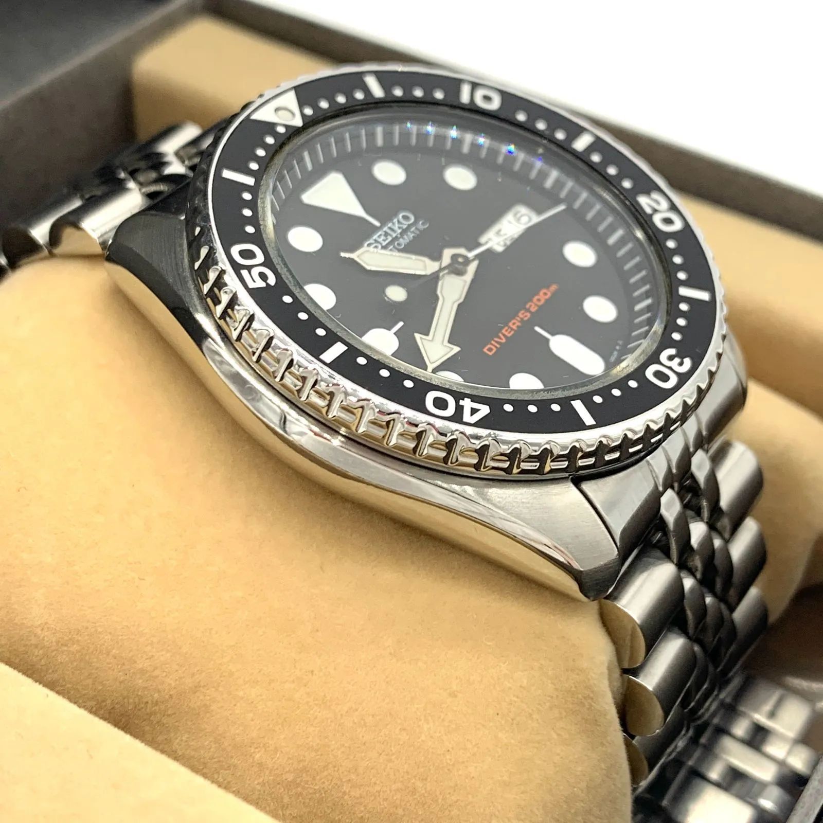 ▽【稼働品】SEIKO/セイコー ブラックボーイ ダイバーズ SS 黒文字盤 