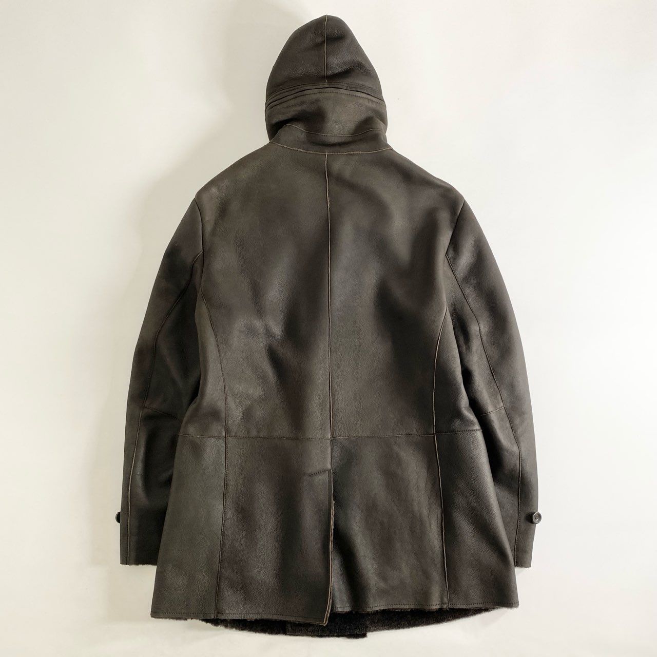 ARMANI COLLEZIONI エコレザージャケット カーコートタイプ 48