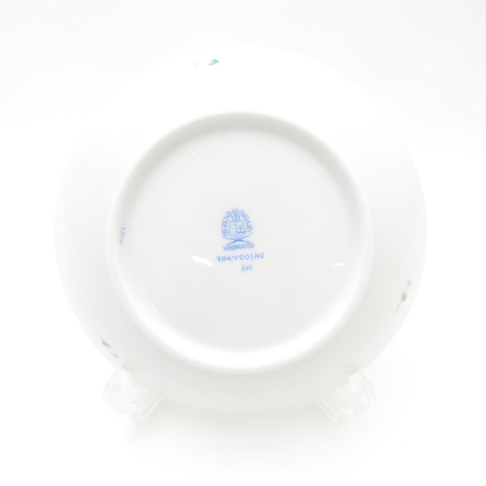 美品 Herend ヘレンド アポニーグリーン フルーツボール 2枚 ペア 15cm