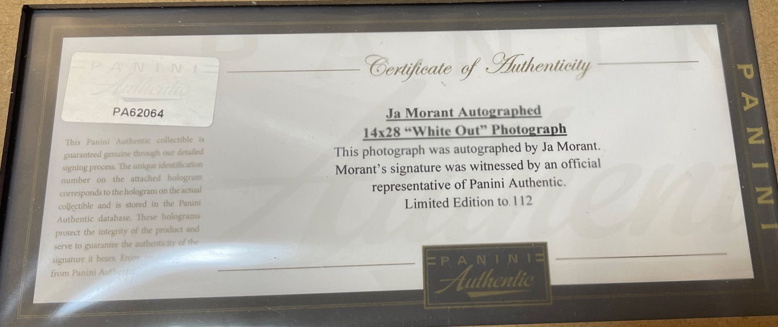 ja morant Panini 直筆サイン 112枚限定 - メルカリ