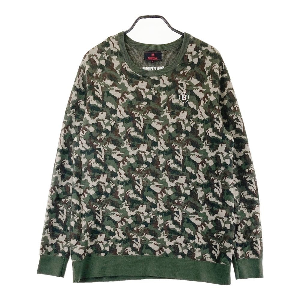 サイズ：XL BRIEFING GOLF ブリーフィング  ニットセーター カモフラ柄 カーキ系 [240101485738] ゴルフウェア メンズ ストスト サイズ：XL BRIEFING GOLF ブリーフィング ニットセーター