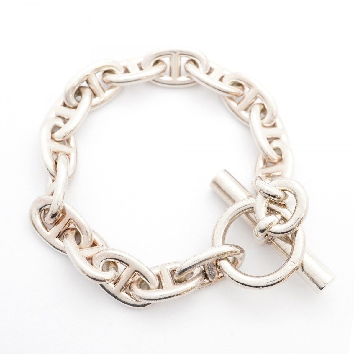 5jib0597 エルメス ブレスレット シェーヌダンクル MM 16コマ シルバー925 メンズ レディース ユニセックス