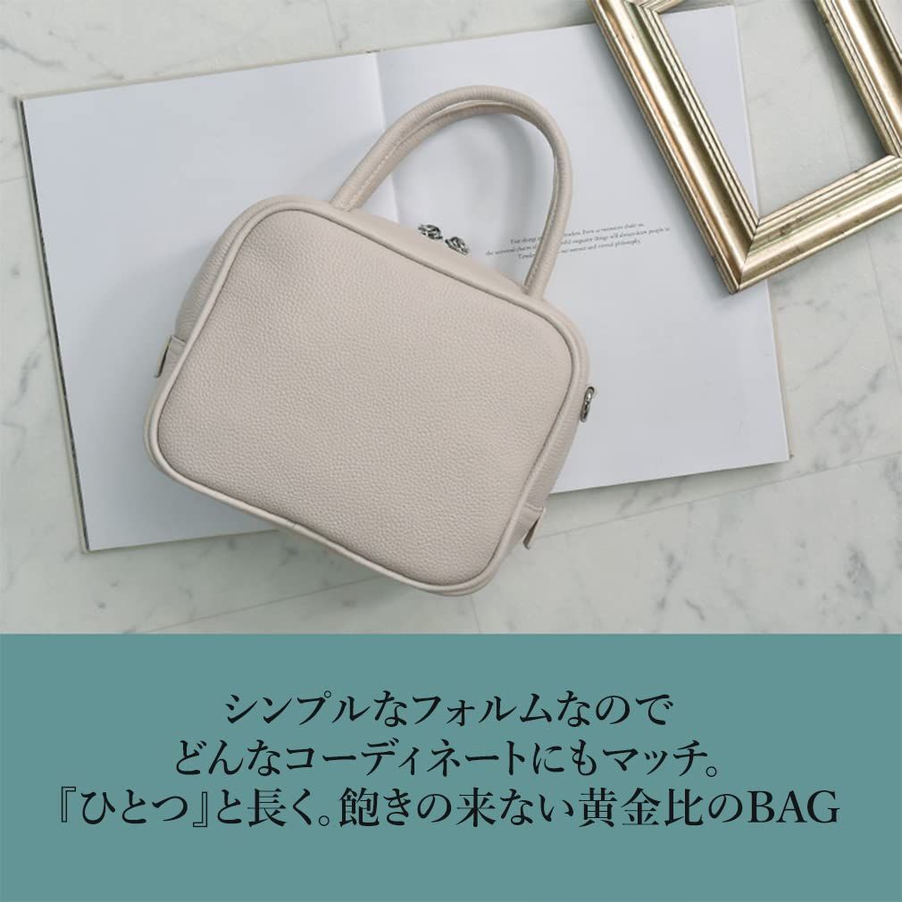 Gratante グラタンテ 本牛革 2way キューブ バッグ ハンドバッグ レディース 通勤バッグ (シルバー) Gratante] グラタンテ 本牛革 2way キューブ バッグ ハンドバッグ