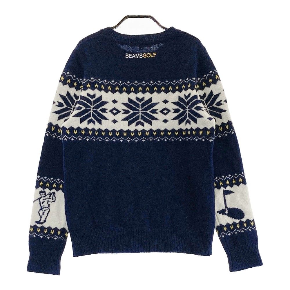 BEAMS GOLF ネイビー セーター Mサイズ BEAMS GOLF ロゴセーター M