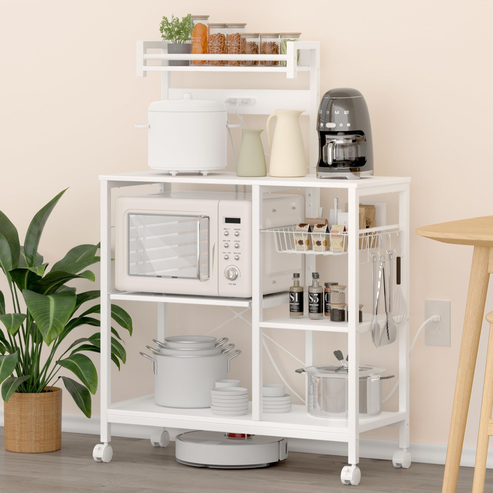 LunarLightキッチンベイカーラック幅88.5奥行37.2高さ165cmキッチン