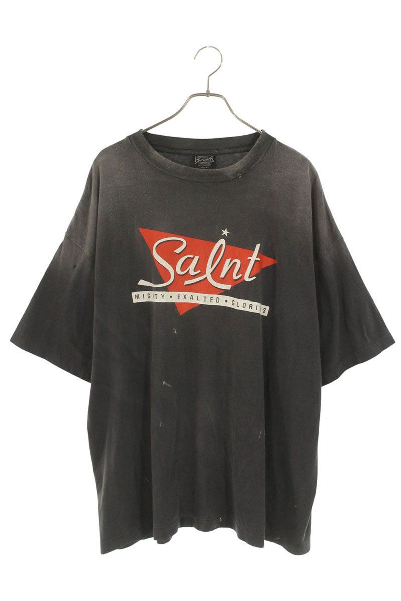 セントマイケル SM-HR1-0000-006 MIGHTY SAINTプリントヴィンテージ加工Tシャツ メンズ XXL WWW_OLIVIERBERNSTEIN_COM