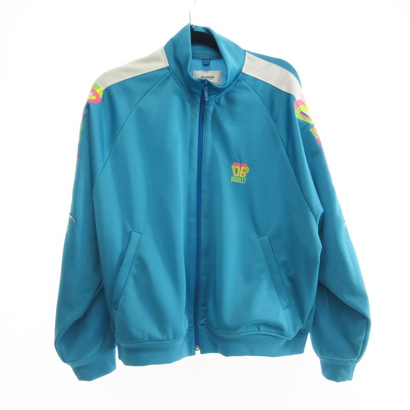 【姫路東店】 中古 doublet | ダブレット ジャージ CHAOS EMBROIDERY TRACK JACKET 19SS08BL83 ライトブルー サイズ：S 【104】 姫路東店】 中古 doublet | ダブレット ジャージ CHAOS EMBROIDERY