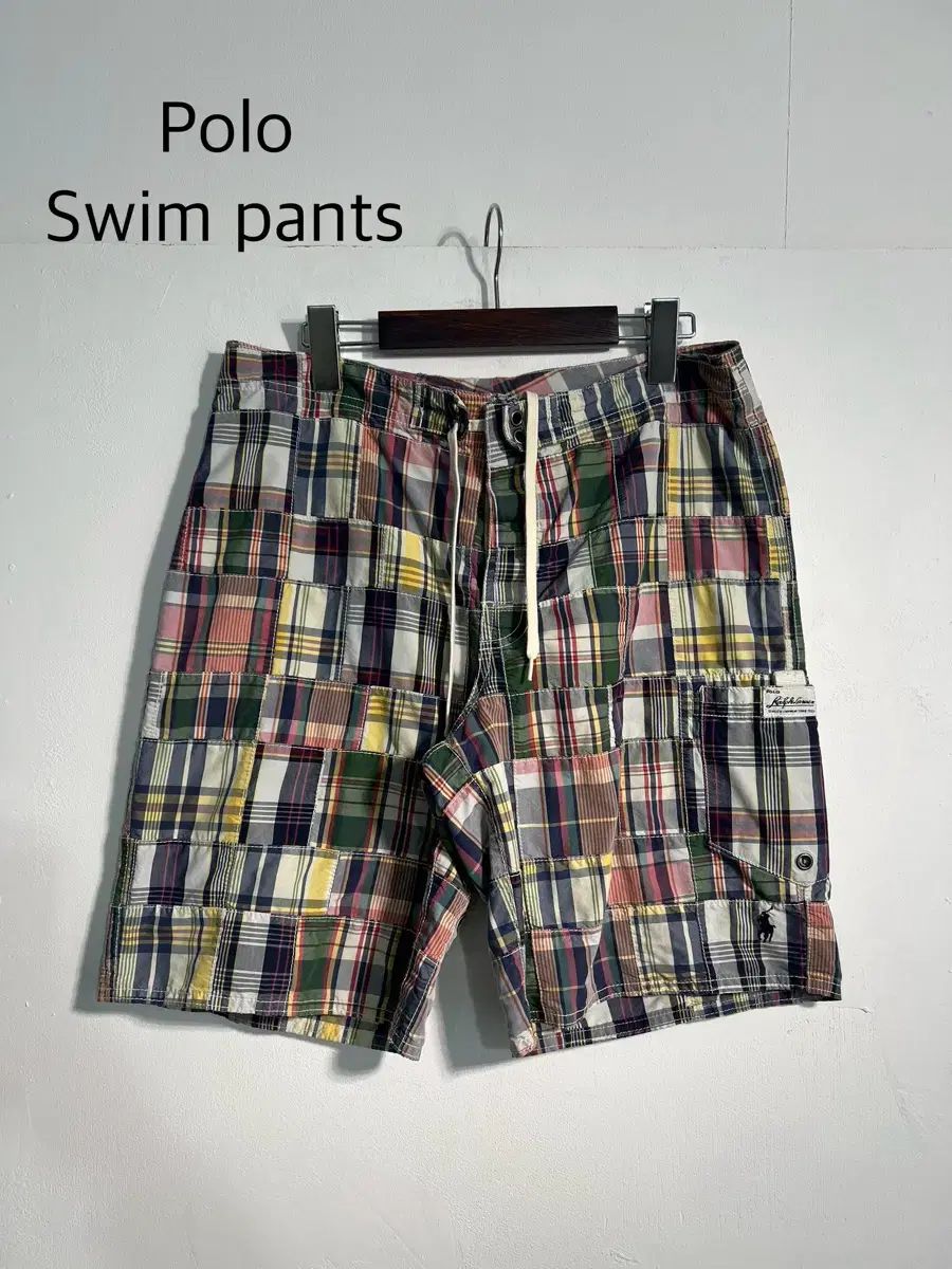 Polo POLO RALPH LAUREN ポロラルフローレン マドラス パッチワーク スイムショーツ 30