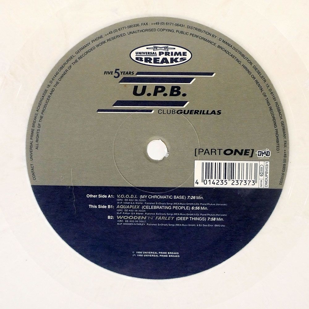 ドイツ盤 VA/FIVE 5 YEARS U.P.B. CLUB GUERILLAS (PART ONE