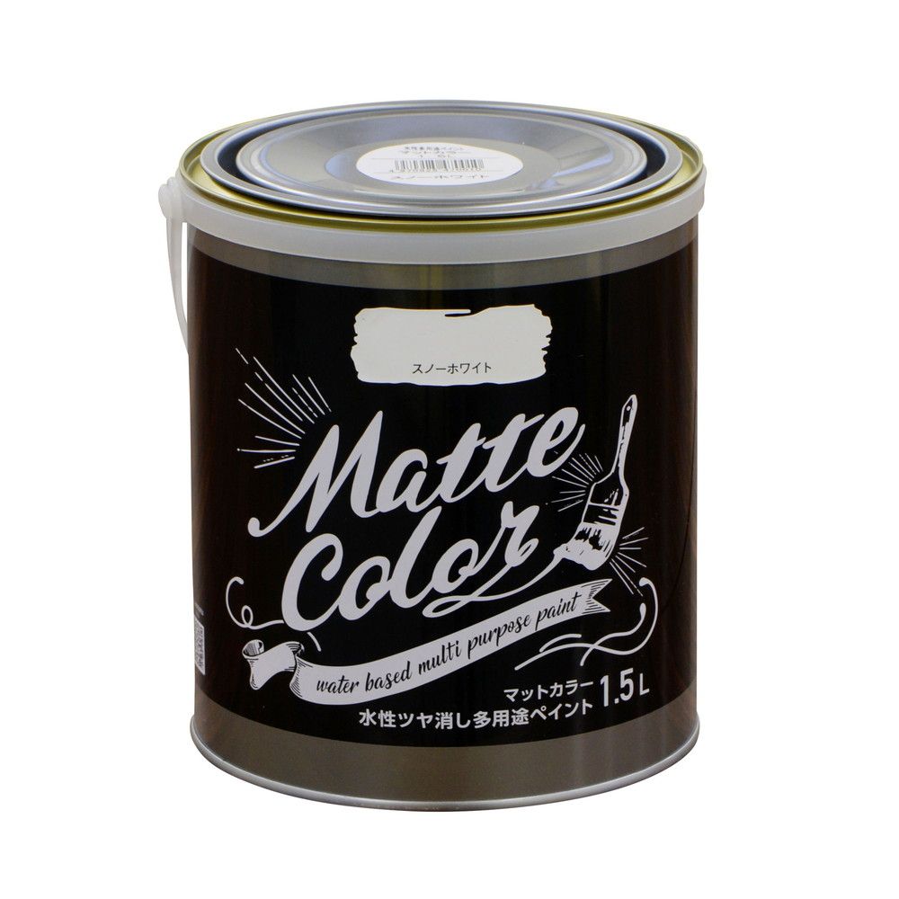 アサヒペン 塗料 ペンキ 油性スーパーコート 5L ツヤ消し白 油性 多用途 艶消し 1回塗り 超耐久 ロングライフペイント サビドメ剤配合 紫外線劣 アサヒペン油性スーパーコート５Ｌツヤ消し白