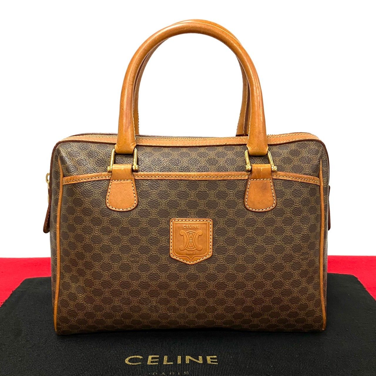 極 美品 CELINE セリーヌ ヴィンテージ マカダム ブラゾン トリオンフ