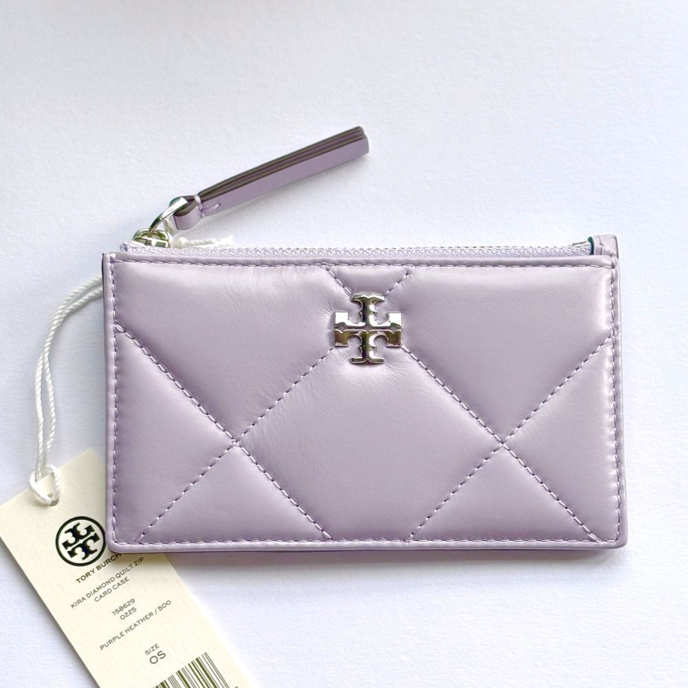 トリーバーチ❗新品キルティングカードケース TORY BURCH カードケース キラ ダイヤモンドキルト ジップカードケース