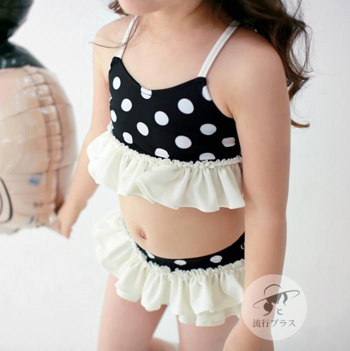 水着 女の子 子供 水着 キッズ ビキニ ジュニア セパレート 4点セット 長袖ラッシュガード ドット柄 子供用 こども ジュニア 女児 女子 みずぎ水着 キャップ付き 送料無料 サイズ100～160CM a4cR3