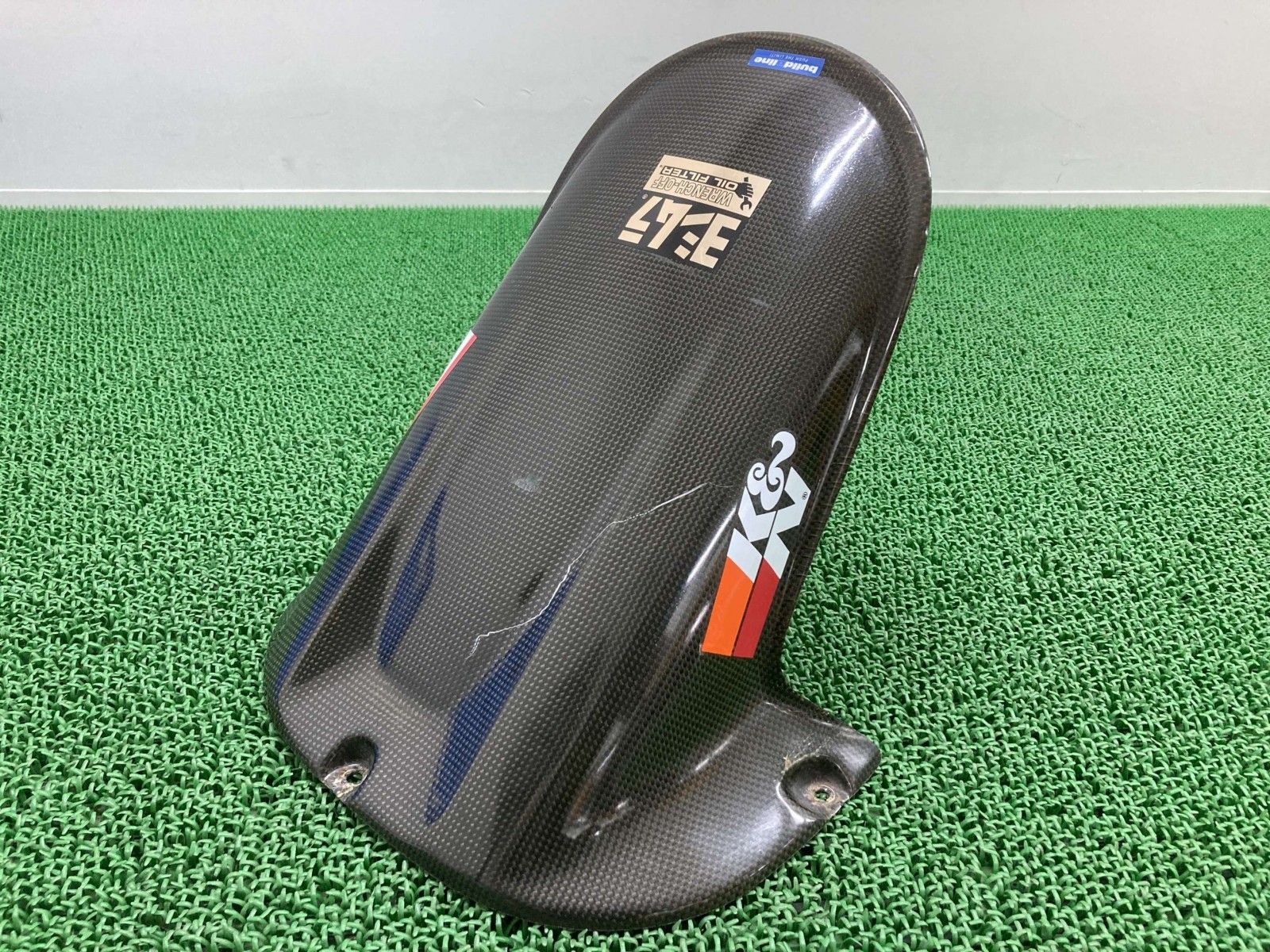 YZF-R1 リアフェンダー 社外 バイク 部品 4XV カーボン 修復素材に コケキズ無し 品薄 品 Xh