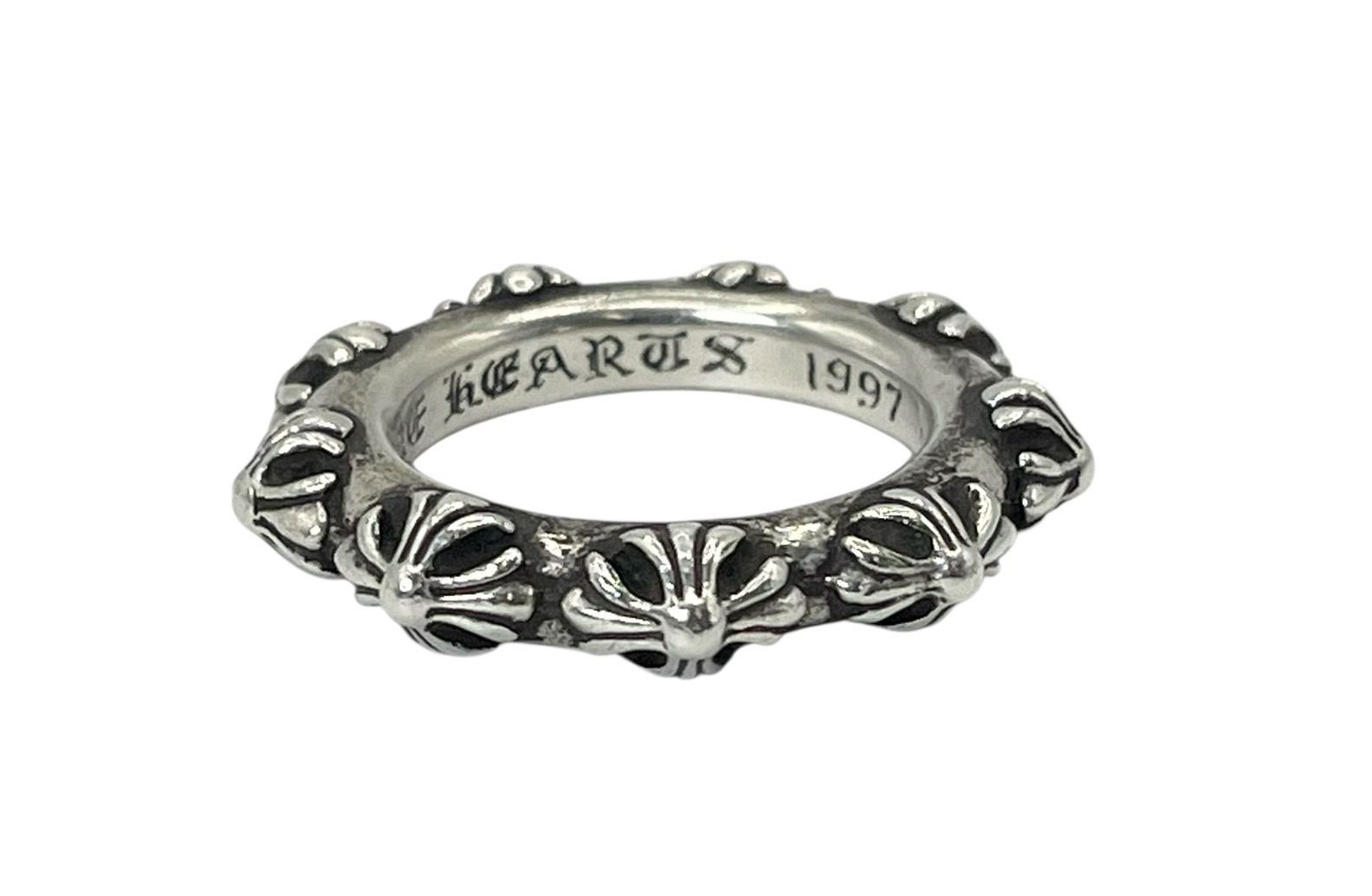 インボイス付】CHRME HEARTS クロムハーツ CROSS BAND RING クロス 