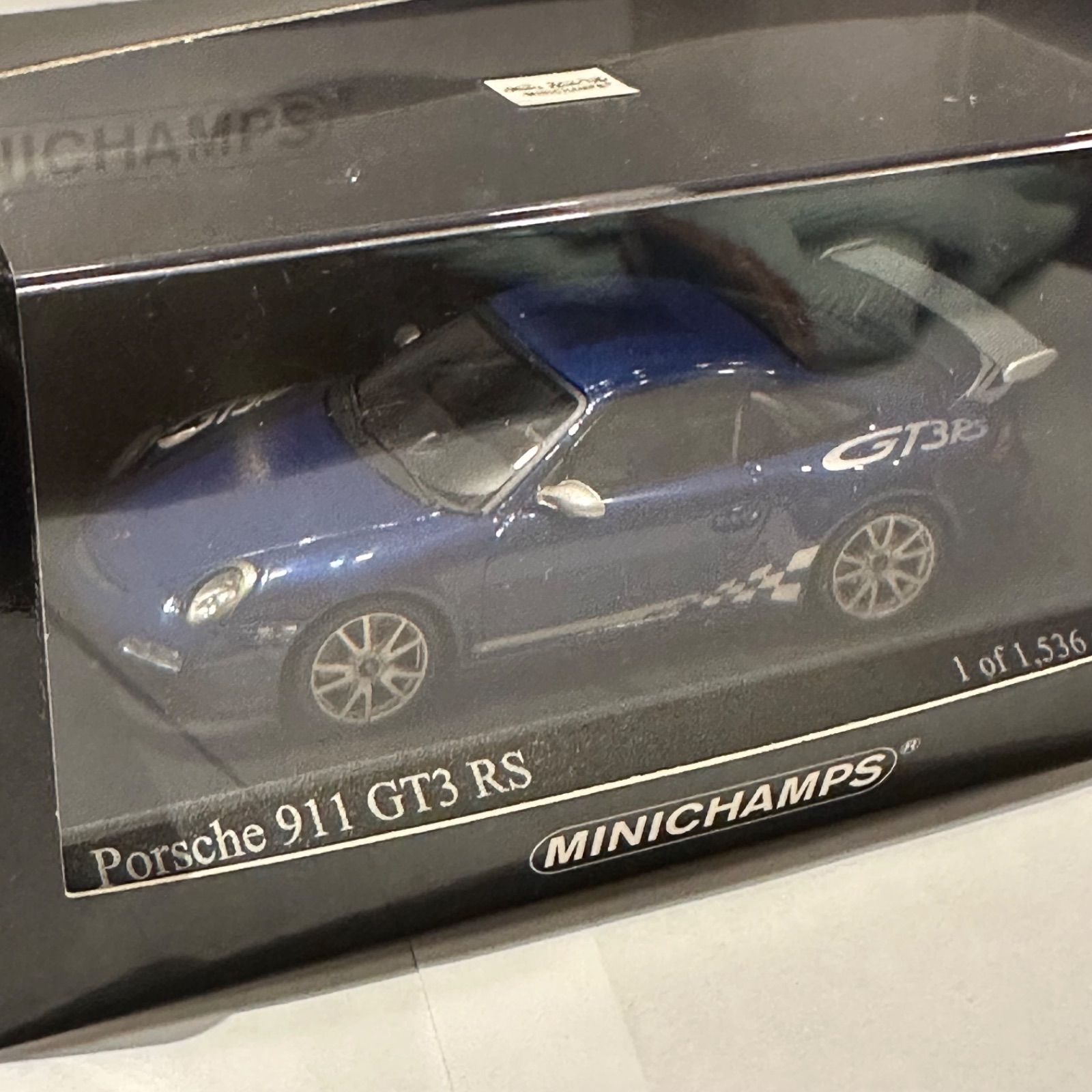 ポルシェ 特注 ミニチャンプス 1/43 911 GT3 RS 2010 Porsche 911 GT3 RS (997 II) 2010 色：Blue metallic メーカー