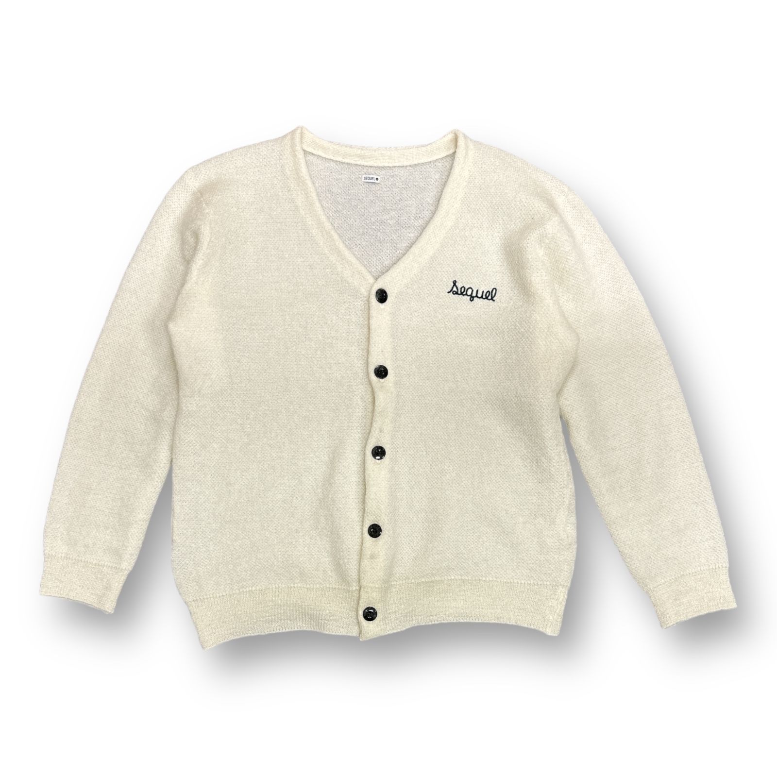 定価55000円 SEQUEL 23AW MOHAIR CARDIGAN SQ-23AW-KN-02 モヘア ニット カーディガン シークエル L  60068A