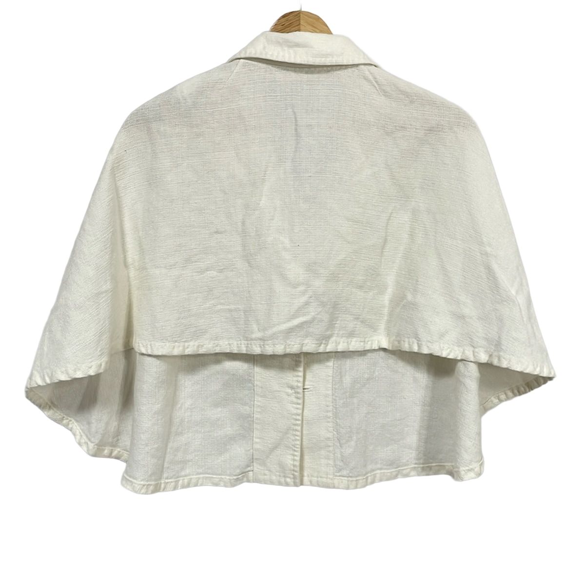 JUN ASHIDA ジュンアシダ ポンチョ サイズF レディース - 白 麻混 春 夏