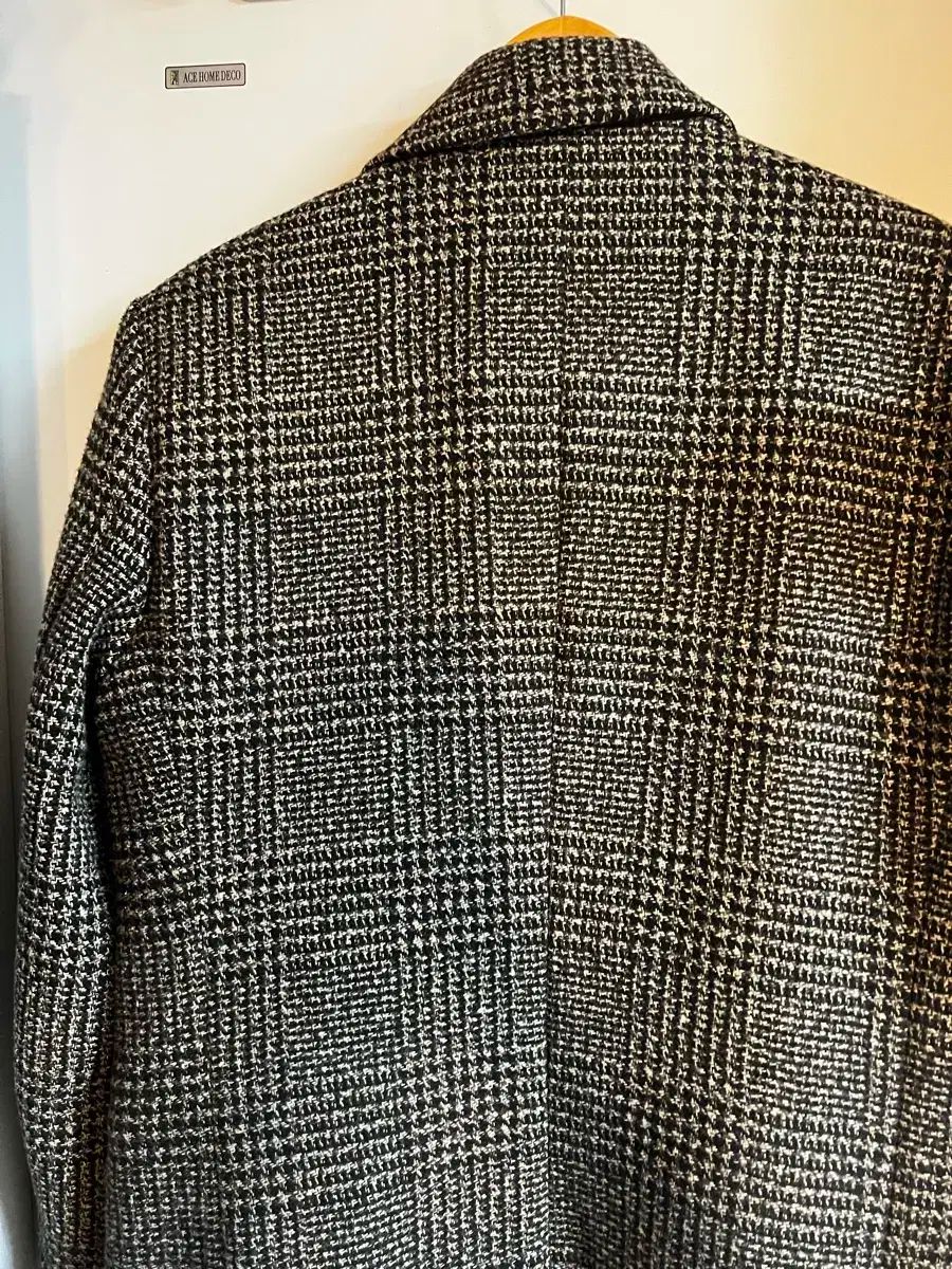 【激安大特価！】 METAPHER グレンチェック ウールコート L 100-105