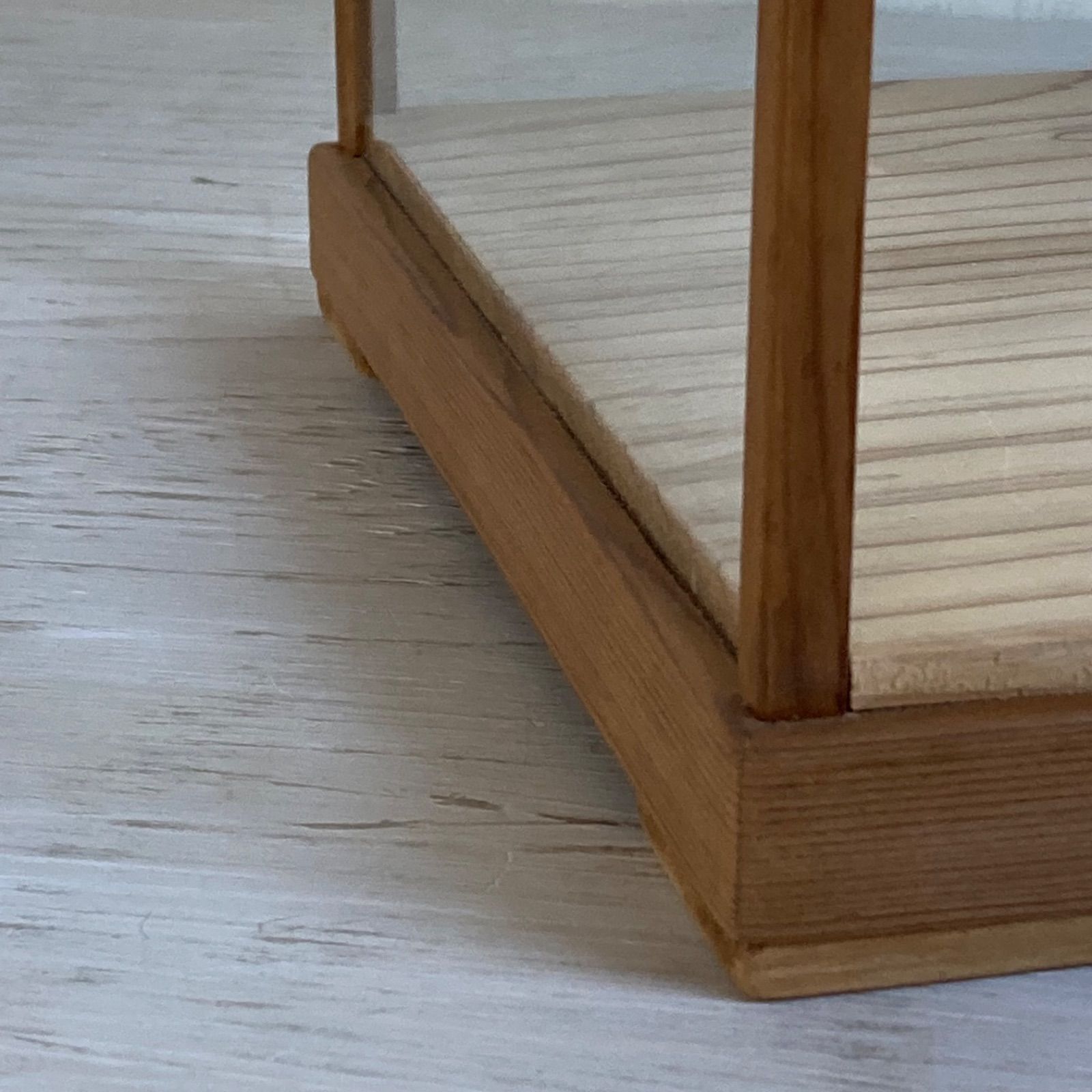 古い木製 ガラスケース 3段 ショーケース ディスプレイケース オープンタイプ 古道具 店舗什器 イベント什器 パンケース 食器棚 オープンラック 展示棚 木枠 MARWIL-DEMENAGEMENTS_CH