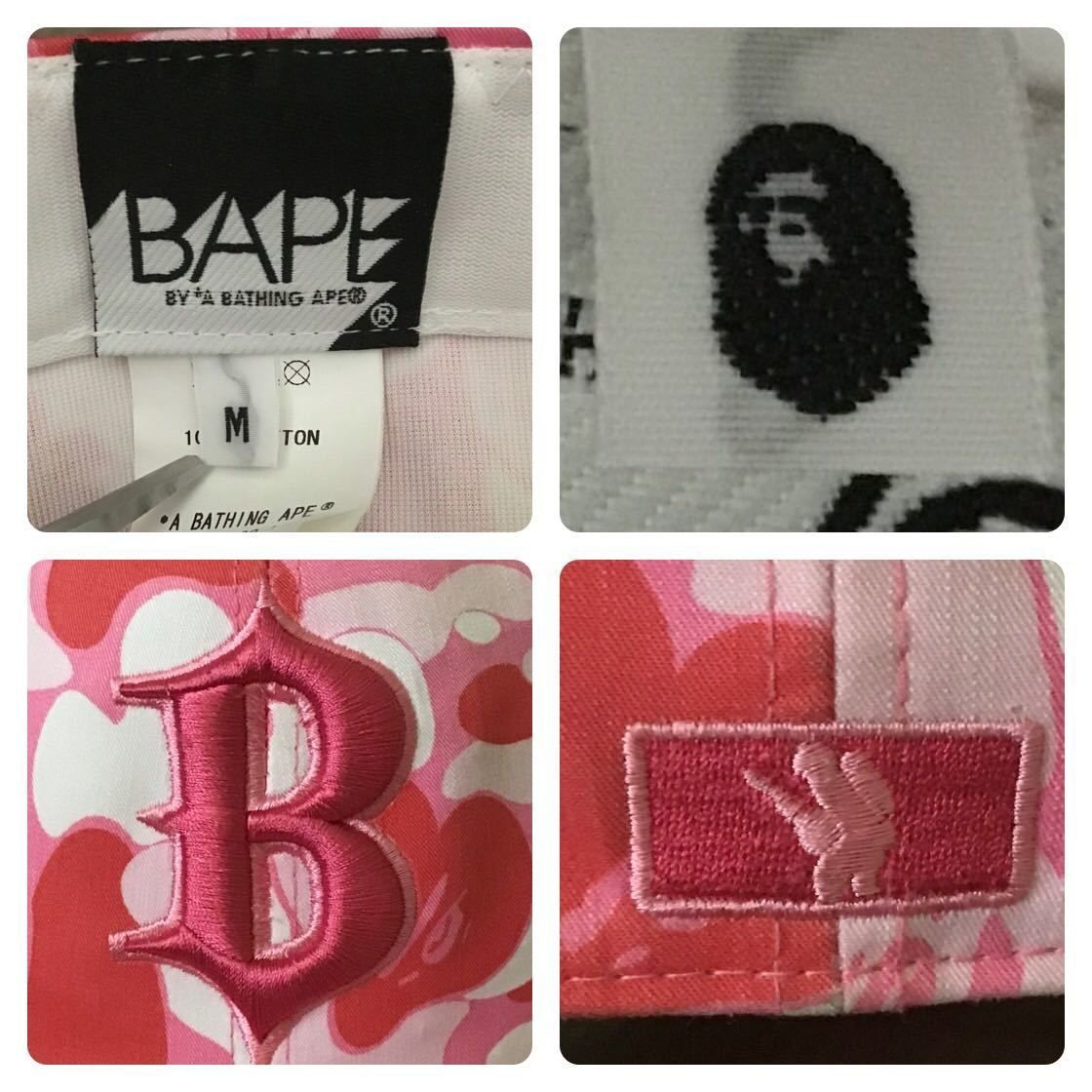 A BATHING APE マイロ　カモ　キャップ　ピンク A BATHING APE stussy ピンクカモ メッシュキャップ BAPE - メルカリ