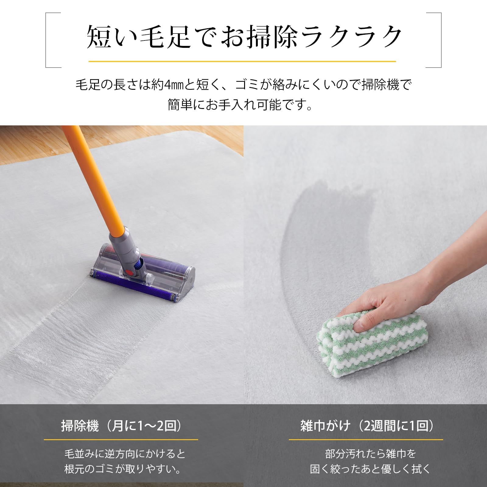 Keusnix ラグ カーペット 低反発 ラグマット 厚25mm 絨毯 厚手 2畳 180x180cm 滑り止め付 抗菌 防ダニ加工 オールシーズン快適 リビングマット ふわっと手触り じゅうたん こたつマット 床暖房 ホットカーペット対応 グレー MARWIL-DEMENAGEMENTS_CH