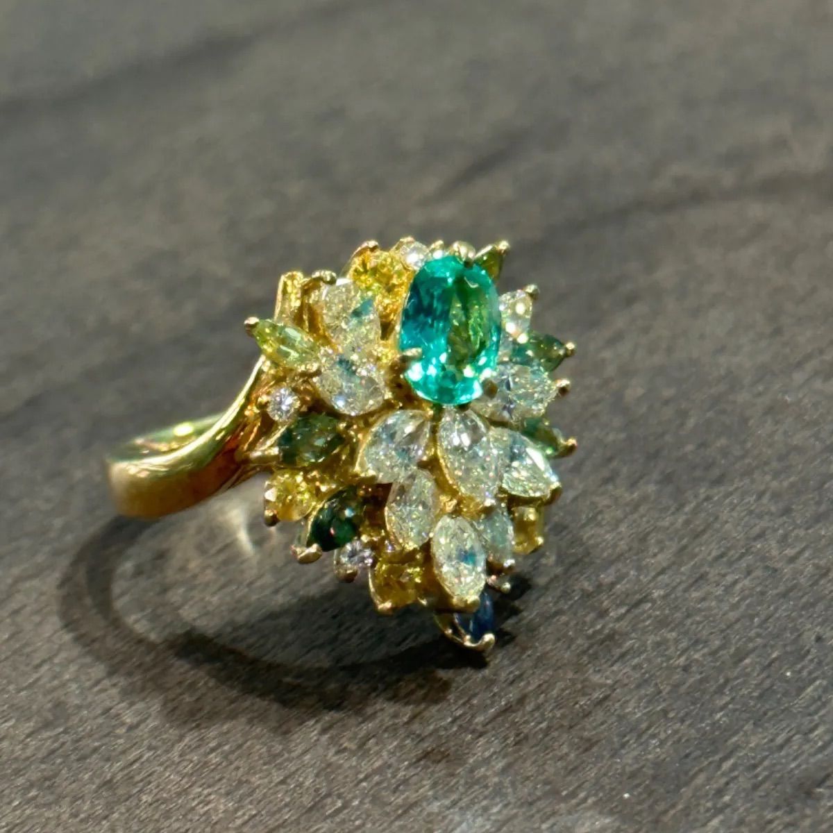 『専用です』天然パライバトルマリン ダイヤモンド 計0.42ct GIAブラジル 天然 パライバトルマリン ダイヤモンド 計0.42ct PT GIAブラジル