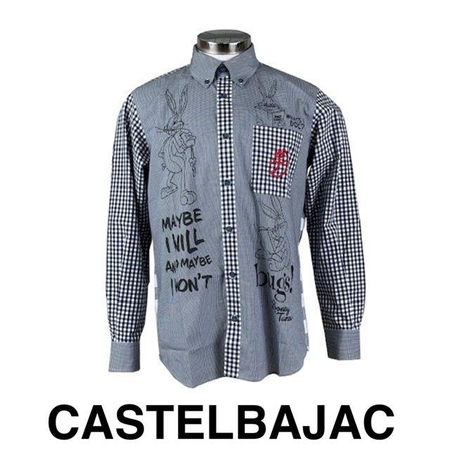 30％OFFカステルバジャックCASTELBAJAC長袖コットンシャツ7214125103-2コン