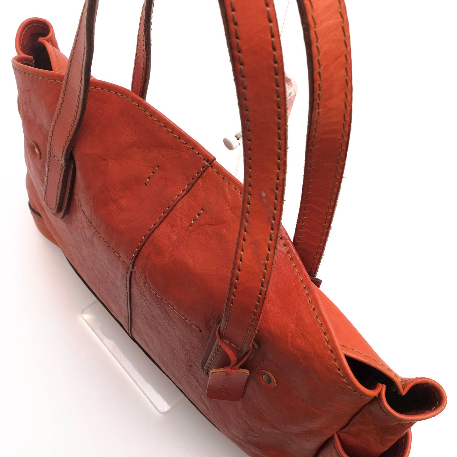 HERZ ヘルツ レザー 本革 ウーマン トートバッグ ハンドバッグ レッド 赤