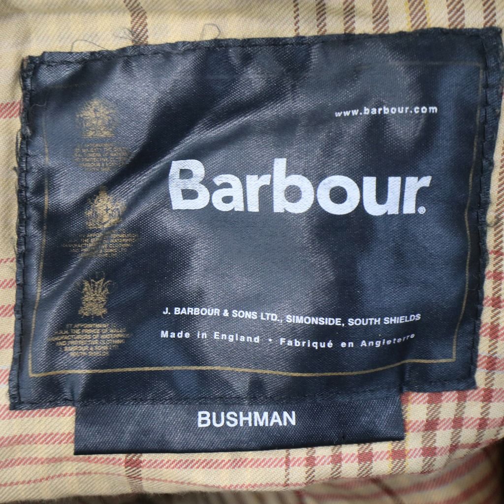 Barbour バブアー BUSHMAN オイルドジャケット 防寒 ユーロ 襟レザー
