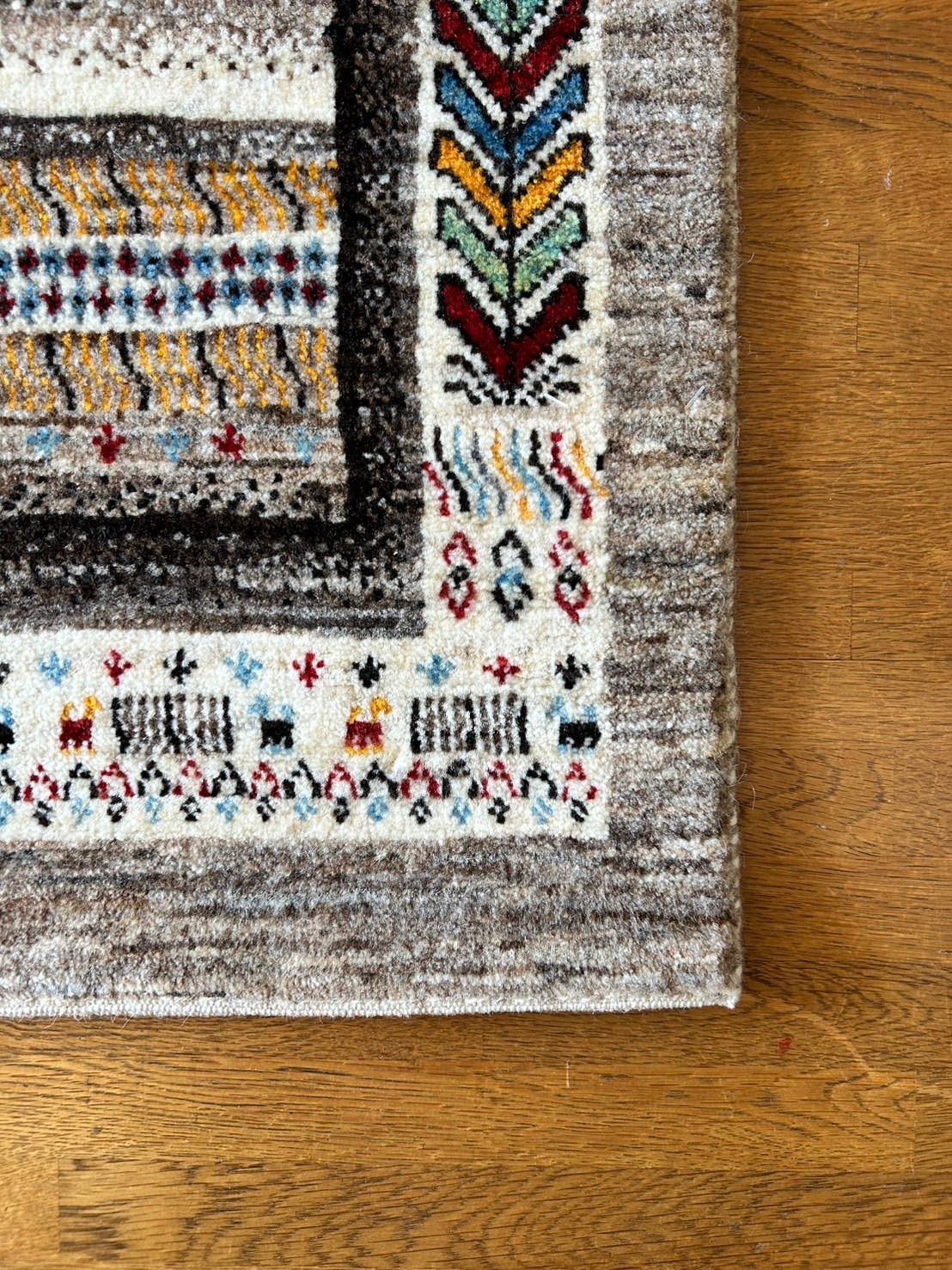 ペルシャ ギャッベ 手織り 草木染め アマレ 本物 玄関マット イラン産