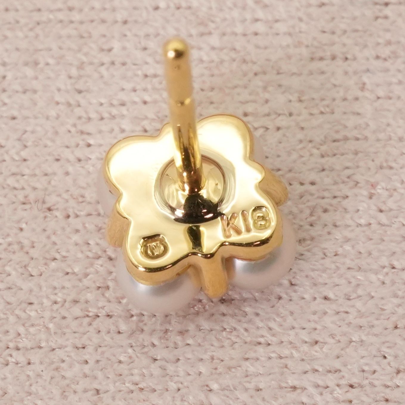 美品 ミキモト K18 ベビーパール スタッドピアス 美品 ミキモト K18 ベビーパール 片耳 スタッドピアス/24-3877S