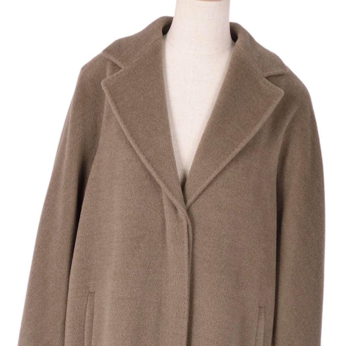 美品 マックスマーラ Max Mara 白タグ ロングコート チェスターコート