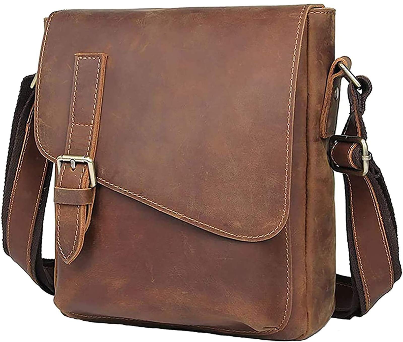 Color ブラウン Ariga ショルダーバッグ メンズ 革 牛革 斜め掛けバッグ メッセンジャーバッグ 通勤 旅行 本革 レザー ブラウン