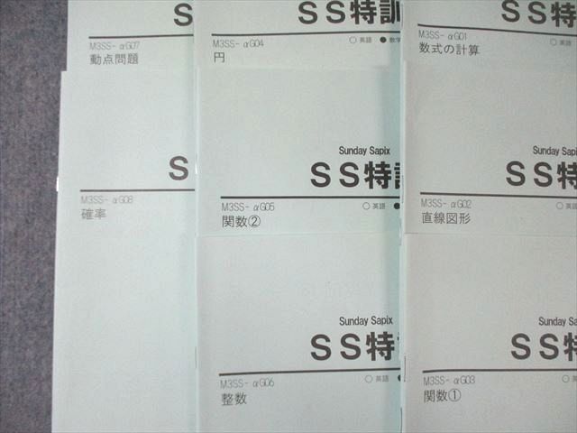 SAPIX中学部 中3 サピックス SS特訓 第1～4回 国語 【計4回分