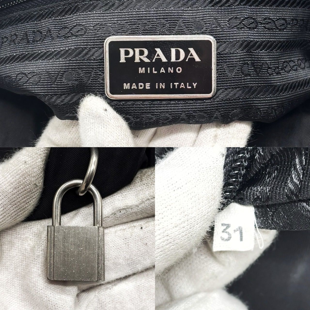 ✨格安✨ PRADA プラダ トートバッグ ハンドバッグ 三角ロゴプレート 