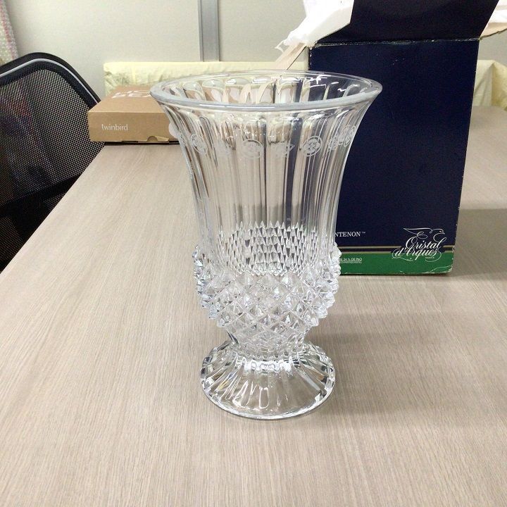 Cristal d'Arques クリスタルダルク 花瓶 未使用品 * : CRISTAL D