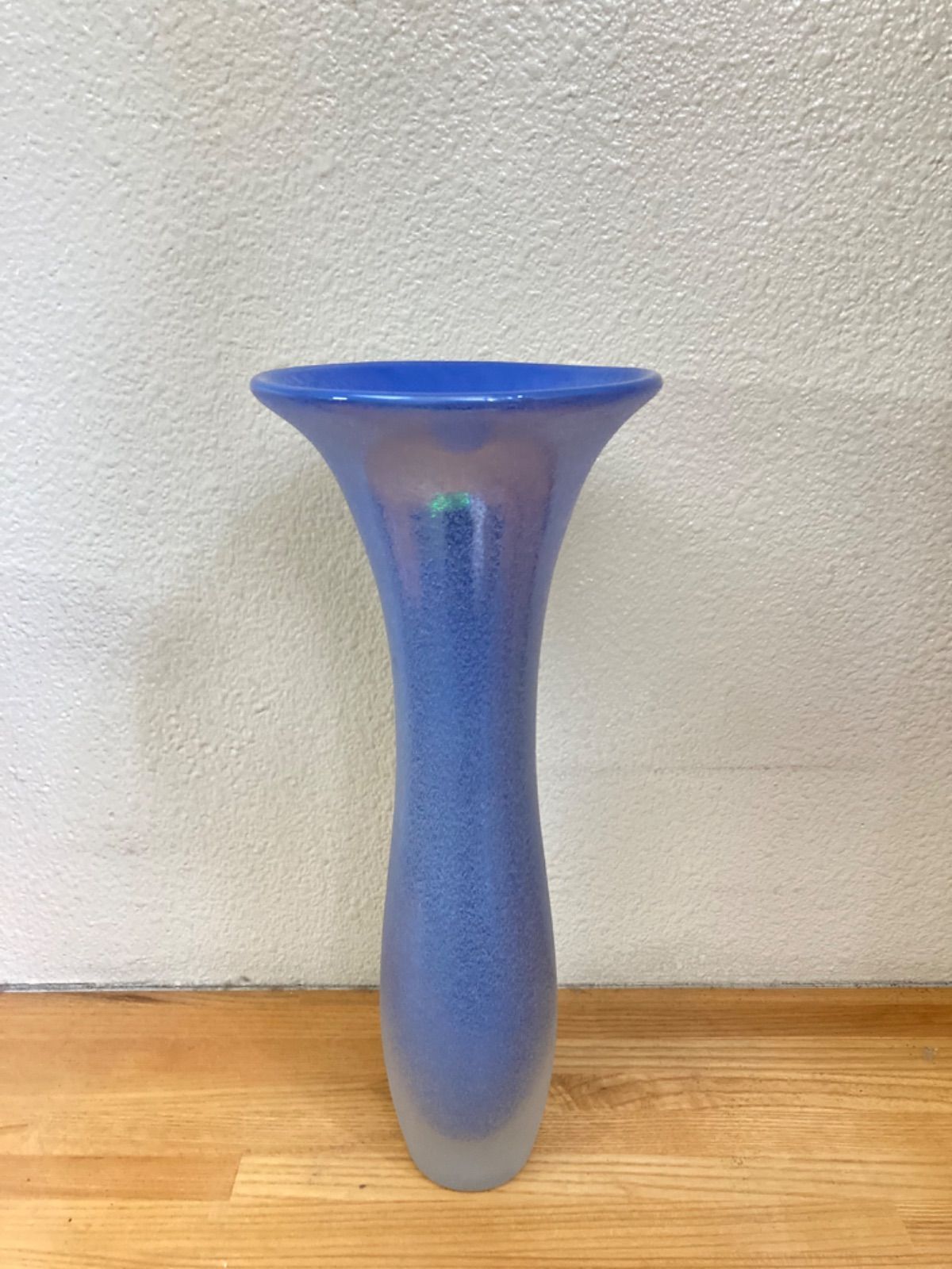 江戸切子 青被せフラワーベース 八角籠目紋 江戸切子 青被せフラワー 江戸切子 青被せフラワーベース 八角籠目紋 江戸切子 青被せフラワー