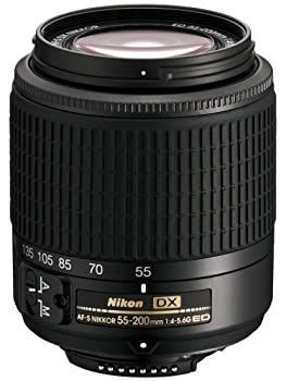 【】 Nikon ニコン AF-S DX Zoom Nikkor ED 55-200mm F4-5.6G ブラック DXフォーマット専用