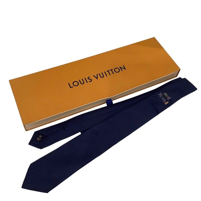 ✨極美品✨LOUIS VUITTON ルイヴィトン　ネクタイ　NBAコラボ　希少 ルイ・ヴィトン（LOUIS VUITTON）クラヴァット・レターズ×NBA ブルー