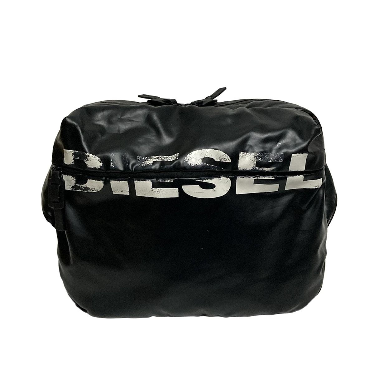 DIESEL ディーゼル ウエストポーチ - 黒×白 ロゴプリント