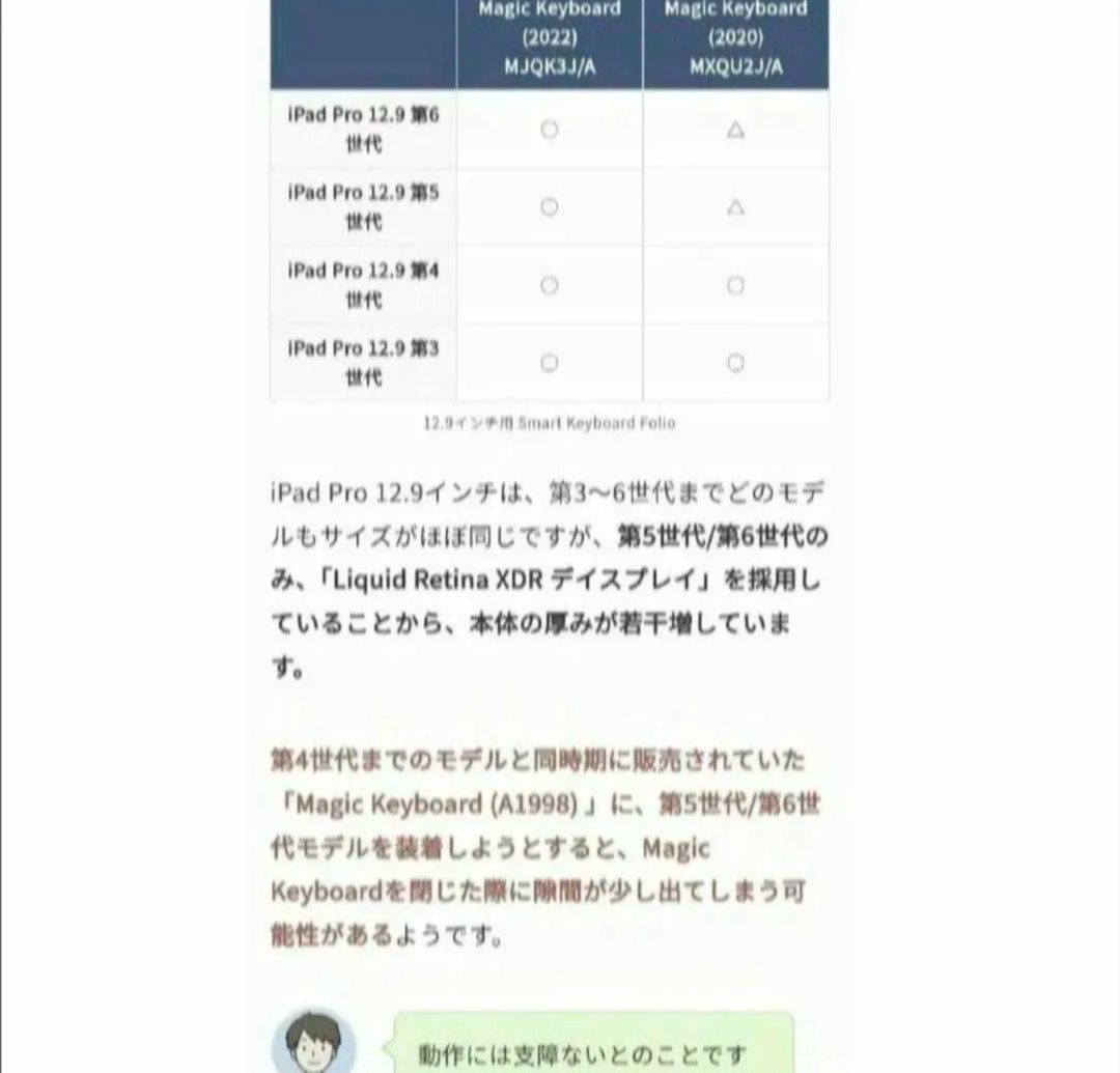 Apple純正品 動作