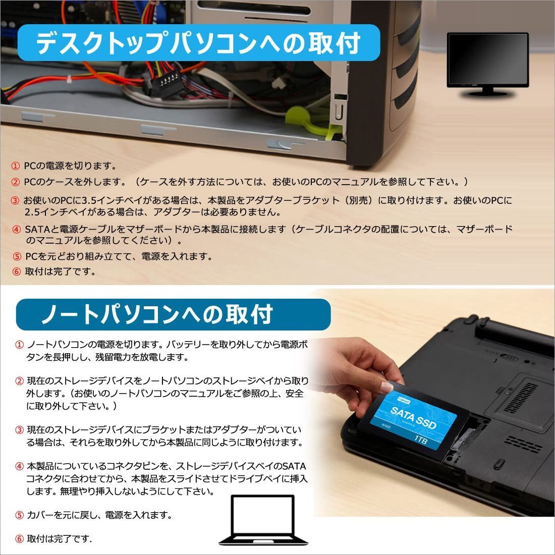 スマホ/家電/カメラSSD 1TB（1000GB)　SSD２