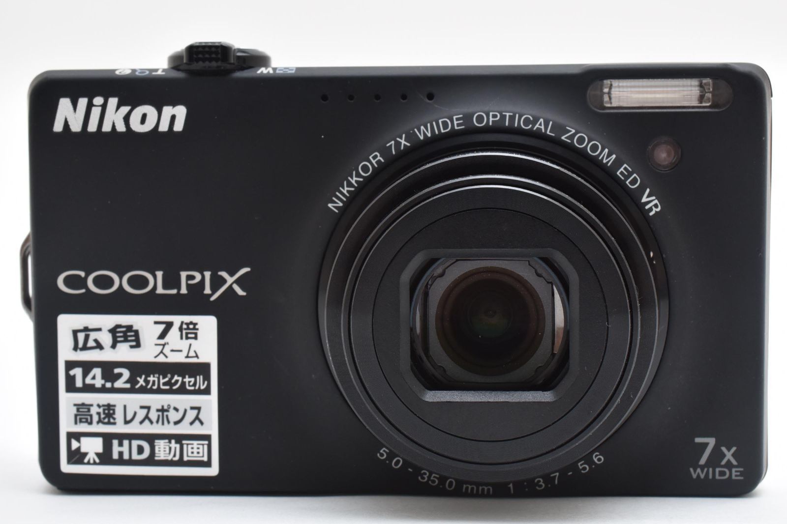 美品】Nikon COOLPIX S6000 ノーブルブラック 14.2MP 光学7倍ズーム 手 
