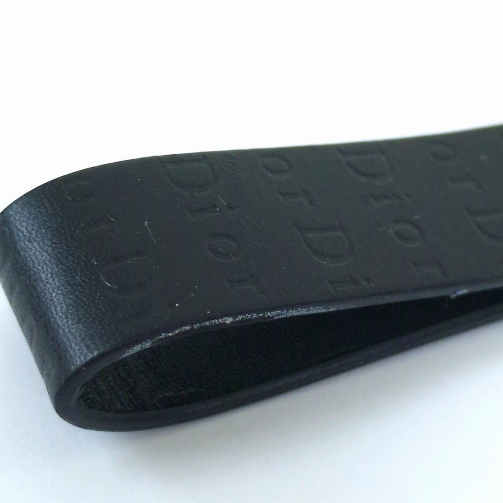 ディオールオム キーホルダー キーチェーン レザー ブラック  