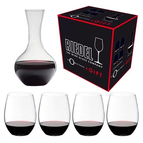 RIEDEL ドイツ ジ オー デカンター ＆ グラス セット ホームパーティ リーデル 香り 味わい 赤ワイン用 ベルネ ソーヴィニヨン用 The O Decanter - Glass Set