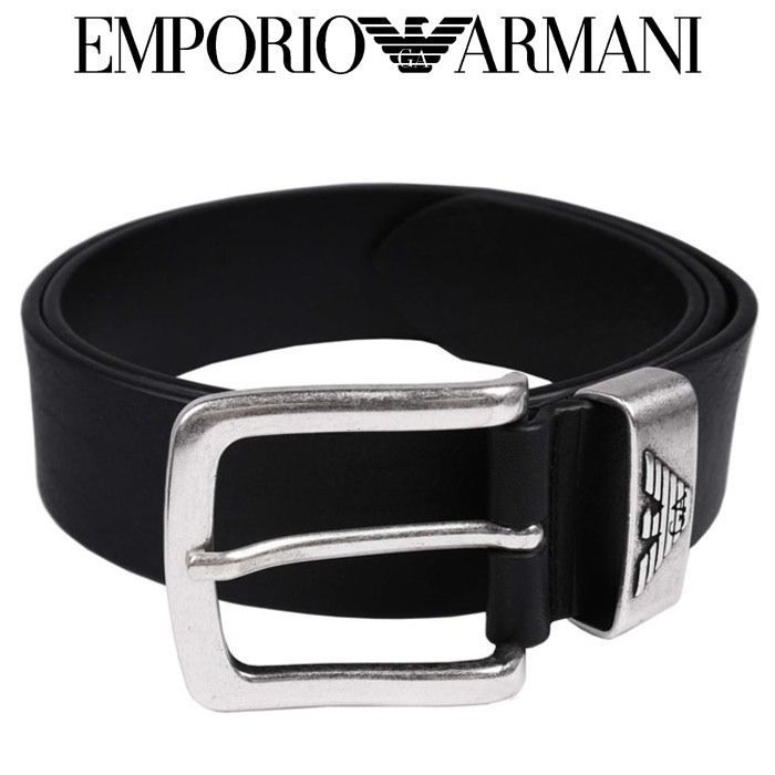 エンポリオ アルマーニ EMPORIO ARMANI メンズベルト ブラック Mサイズ 90cm イタリー製 Y4S201-YDD6G-90