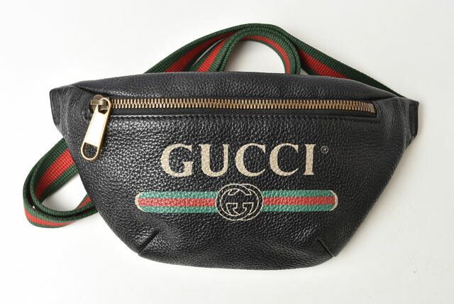グッチ ウエストポーチ/ボディバッグ GUCCI グッチプリント レザー